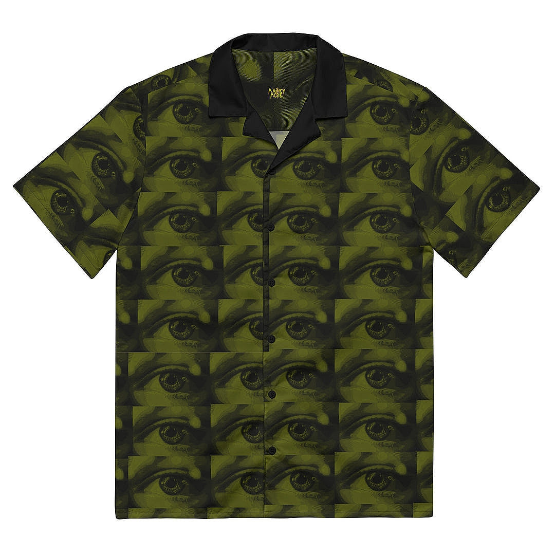 UNISEX ALL EYES ON ME BUTTON SHIRT