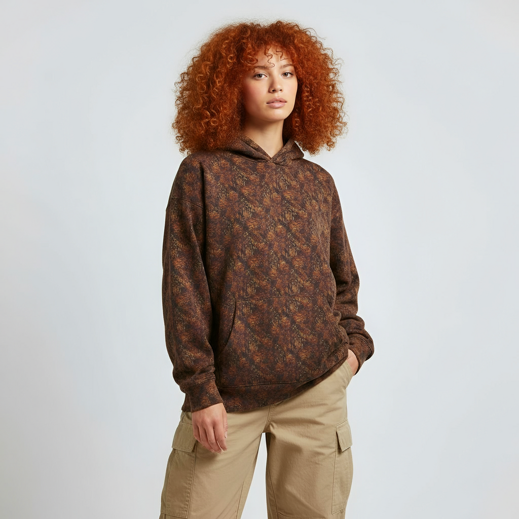 Streetwear Hoodie in Patina-Optik, ideal für Künstler und Style-Avantgardisten