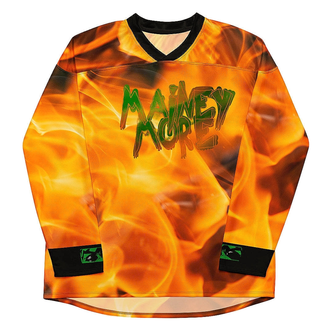 OVERSIZE BURNING SERIOUS HOCKEY JERSEY
