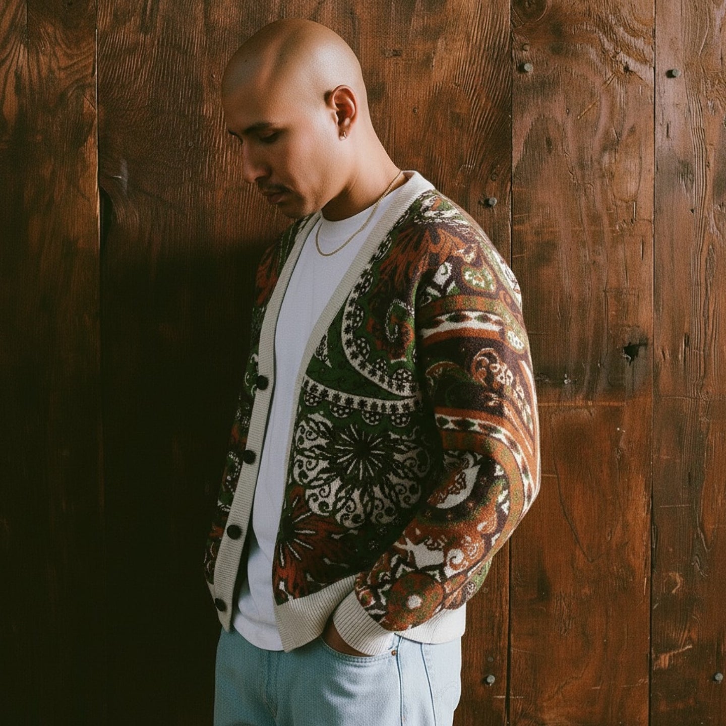 Paisley pattern Cardigan 