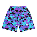 BLUE CAMOUFLAGE ATHLETIC SHORTS