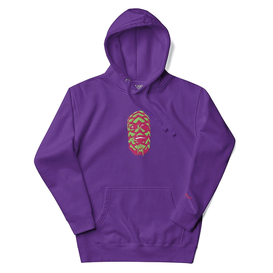 Unisex Iconic Mask Hoodie / Purple/