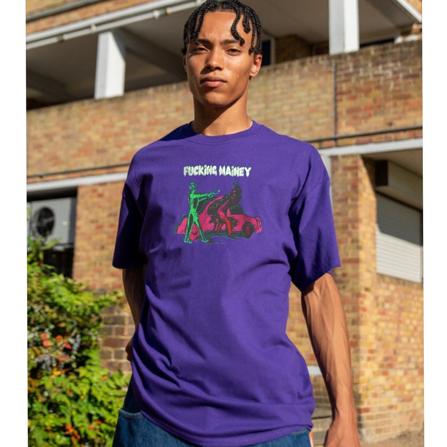 Unisex / Fucking Mainey T Shirt / Purple