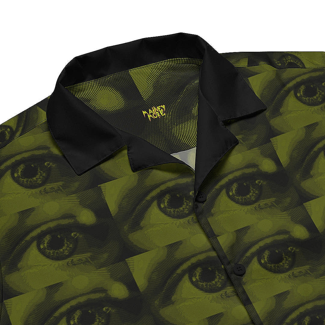 UNISEX ALL EYES ON ME BUTTON SHIRT