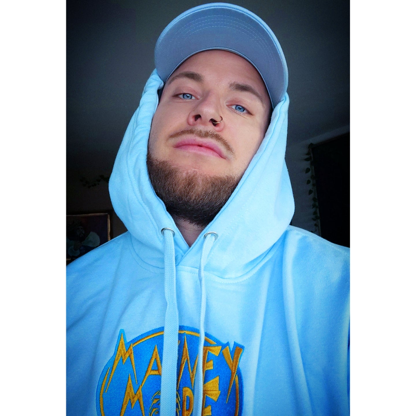 UNISEX LIGHT BLUE HOODIE