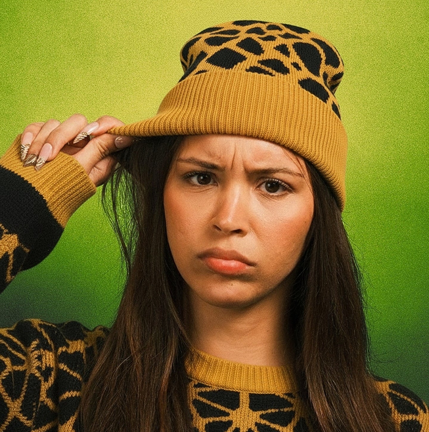 UNISEX SUNBURST KNITTED BEANIE