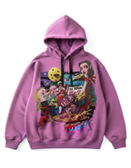 NOCTURNAL LUCID FEAST DEEP PINK RELAXED FIT UNISEX HOODIE
