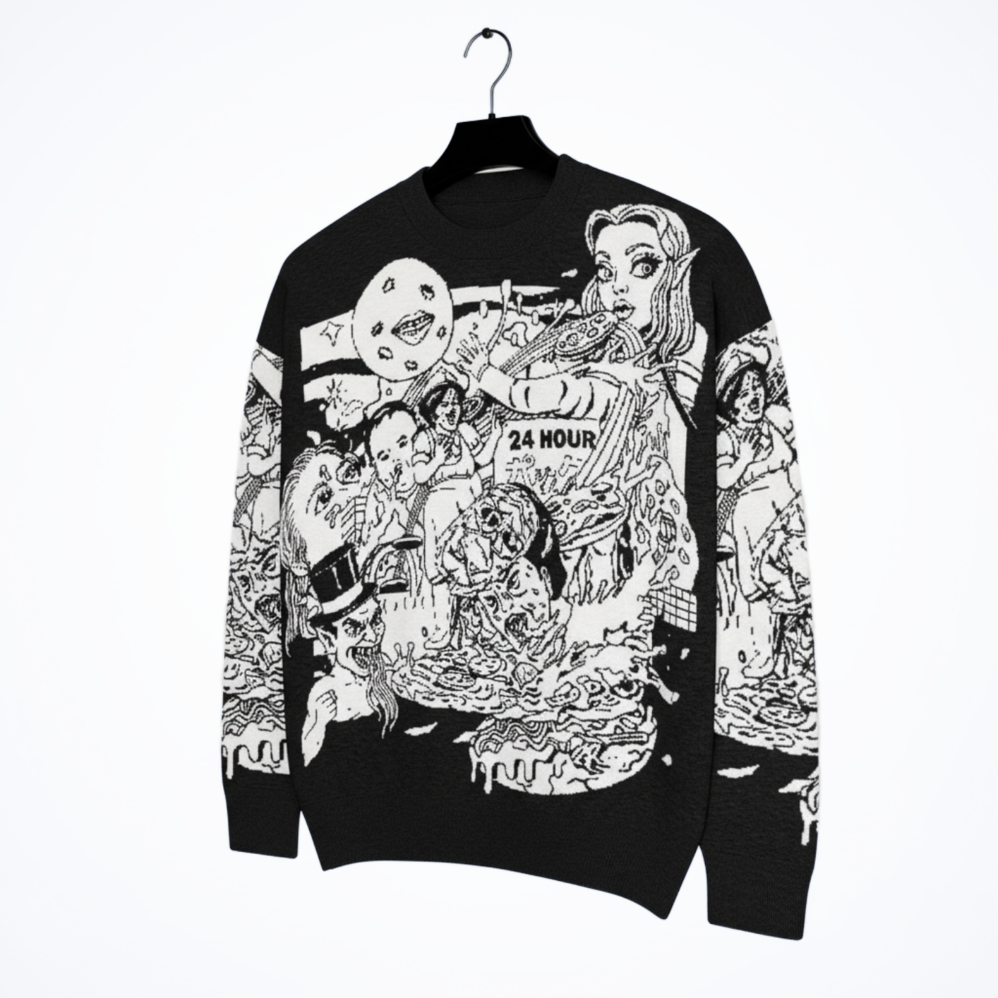 Relaxed fit knitted SWEATER  lucid feast anime