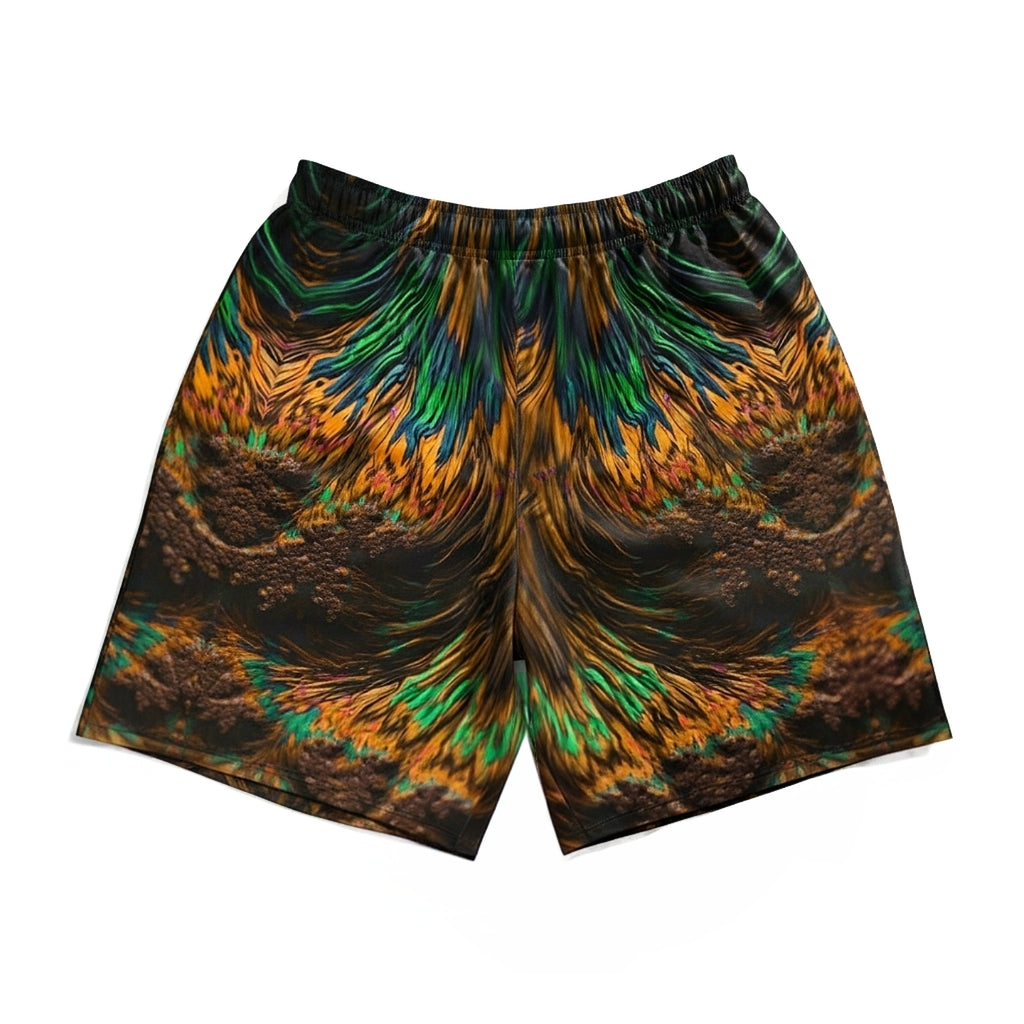 MAINEY PSYCHEDELIC MANDARIN REGULAR FIT UNISEX POLY SHORTS