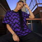 FRACTURED GRID KNIT TEE – VIOLET EDITION