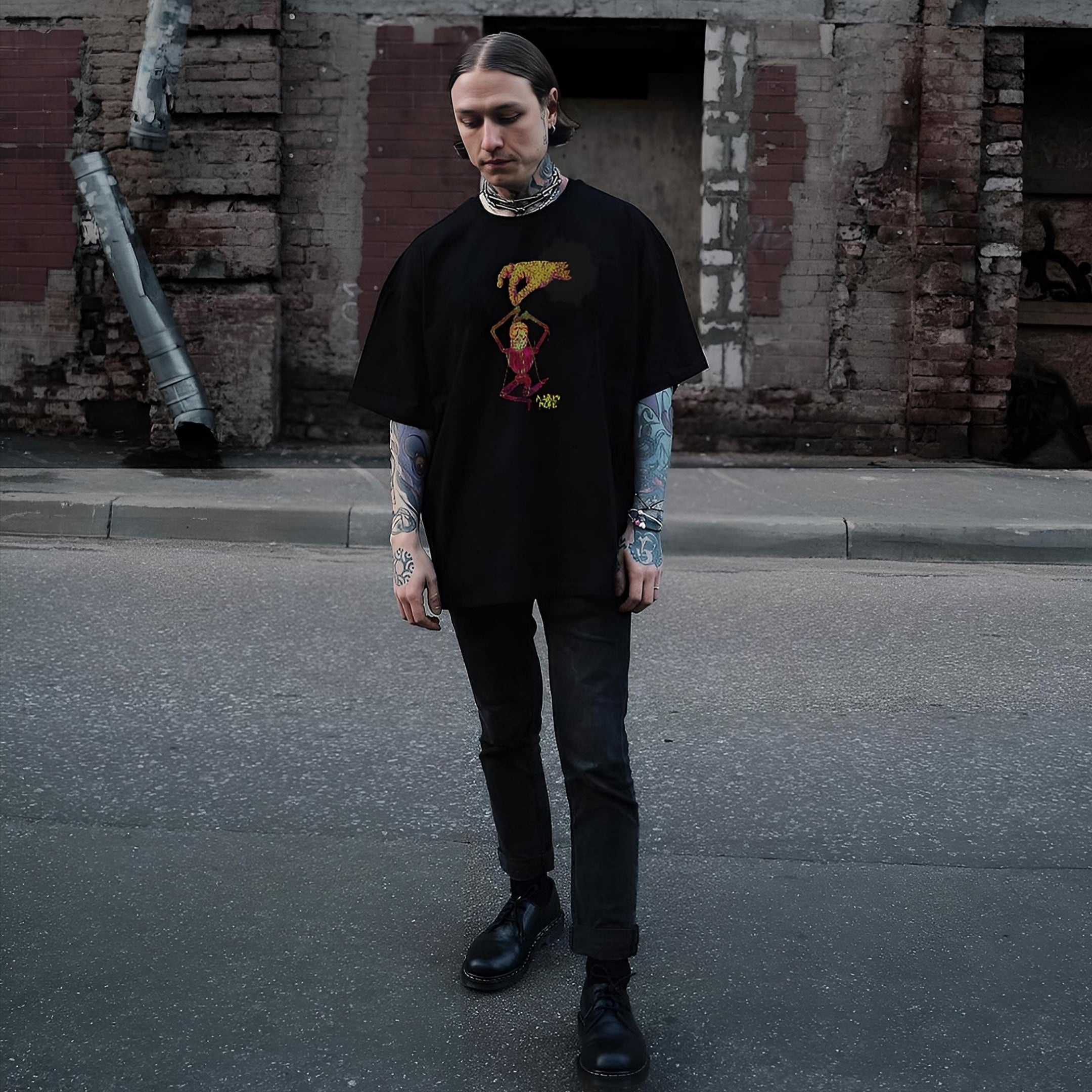 OVERSIZE HEAVY WEIGHT NO SLAVE OF AUTHORITYS T -Shirt