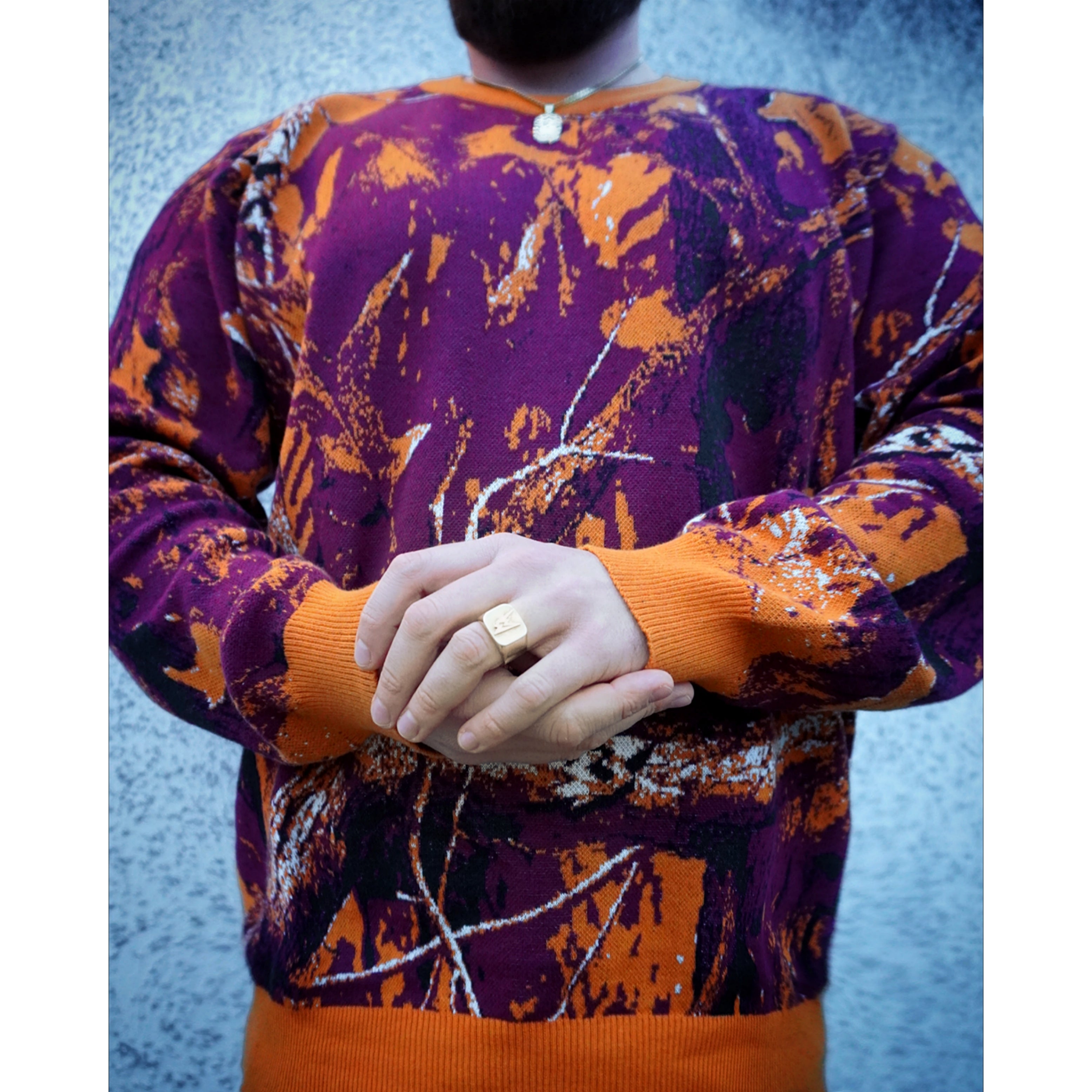 KNITTED WOODLAND CAMOU JUMPER