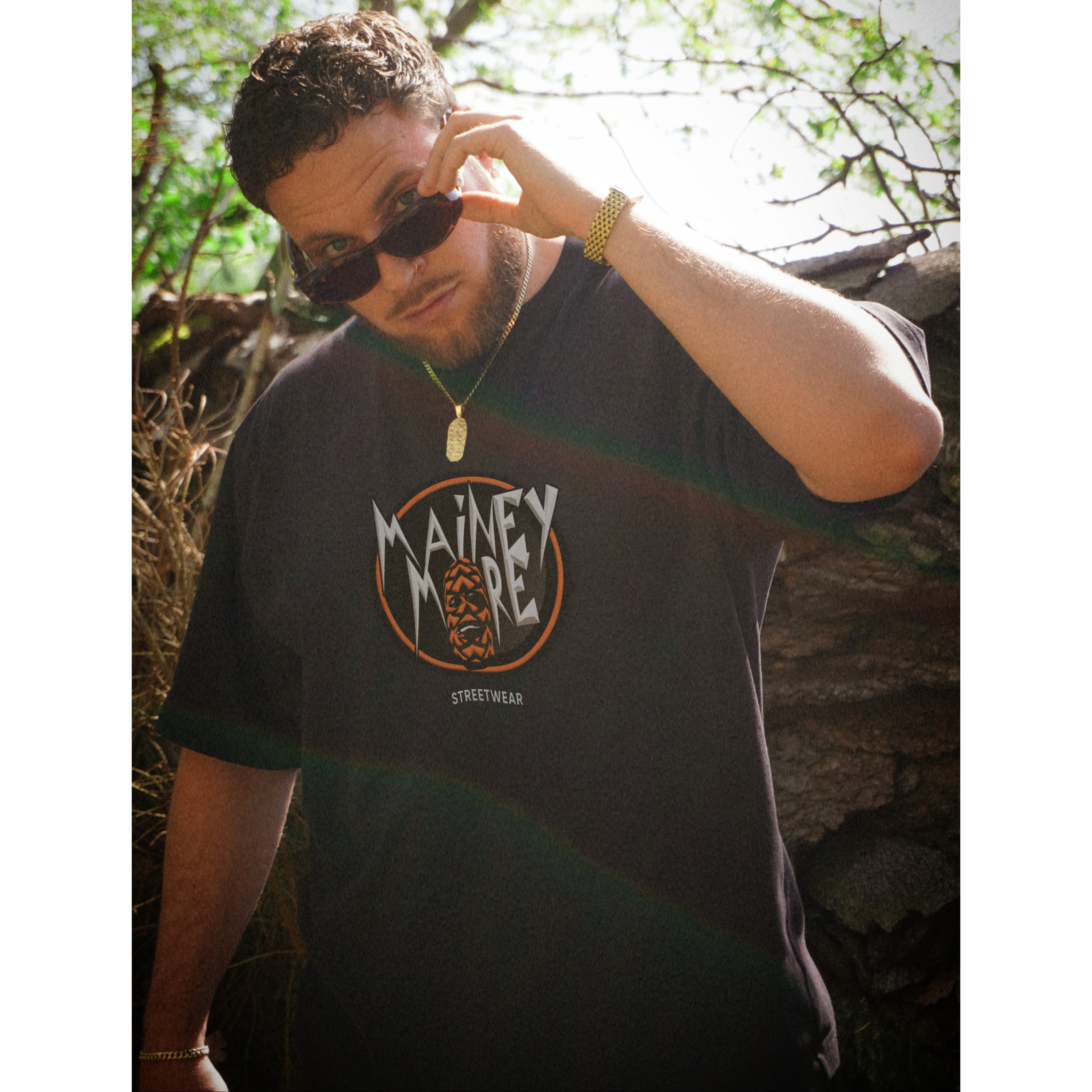 MAINEY HEAVY WEIGHT LOGO T SHIRT