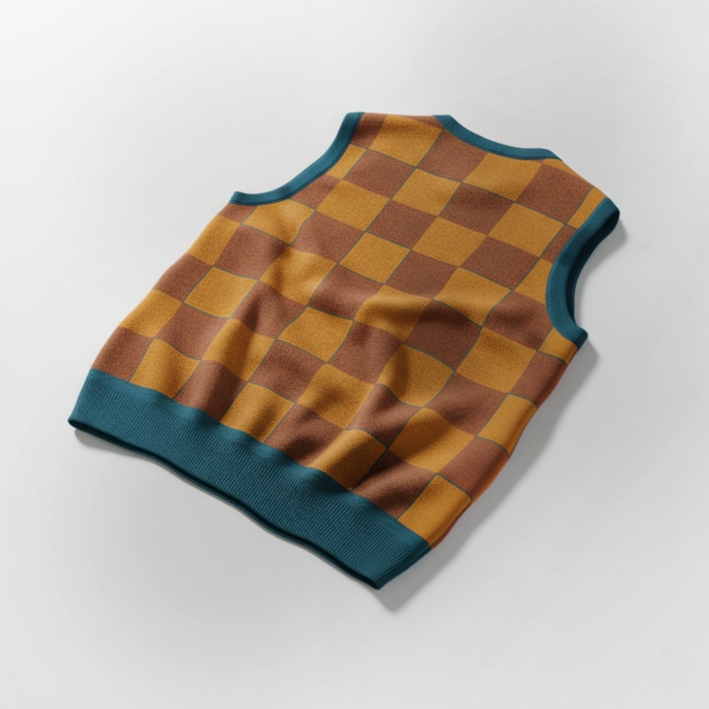 Unisex streetwear vest featuring retro checks and striking urban branding