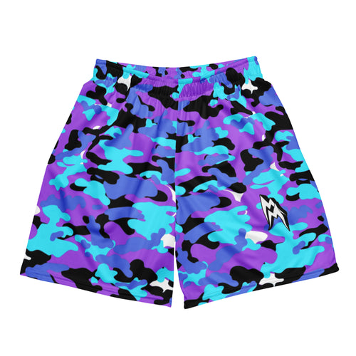BLUE CAMOUFLAGE ATHLETIC SHORTS