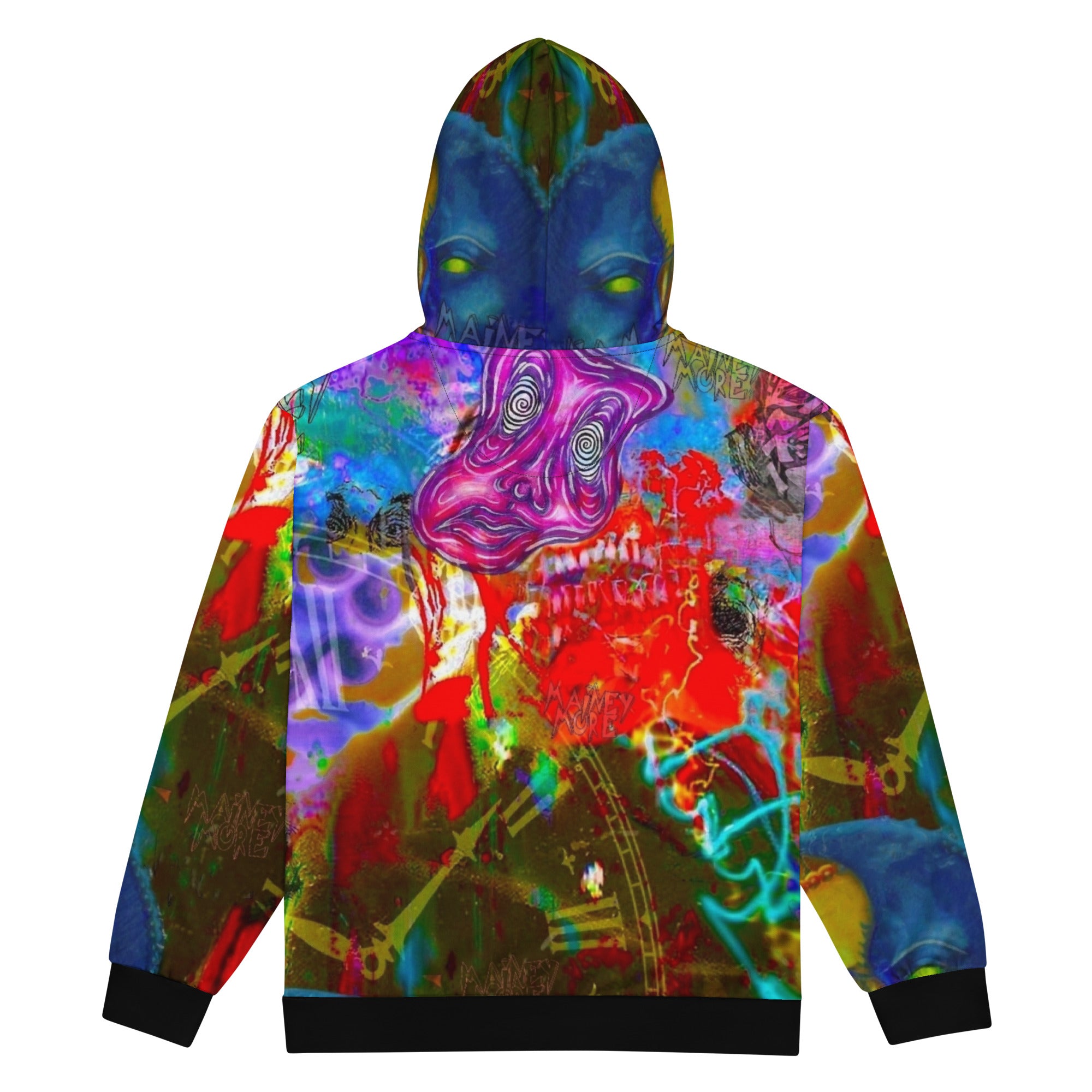 MAINEY TRAUMATIZED ZIP HOODIE