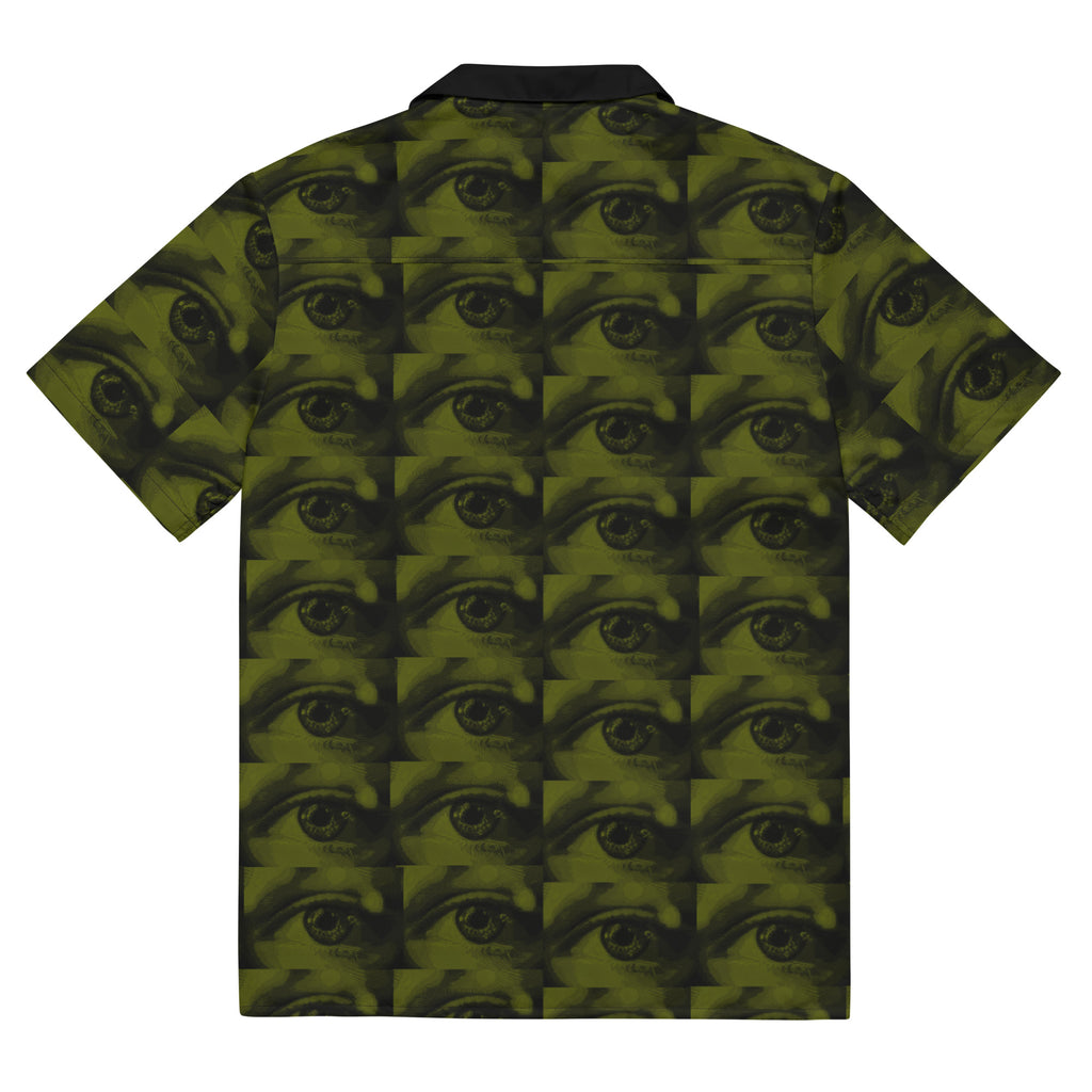 UNISEX ALL EYES ON ME BUTTON SHIRT