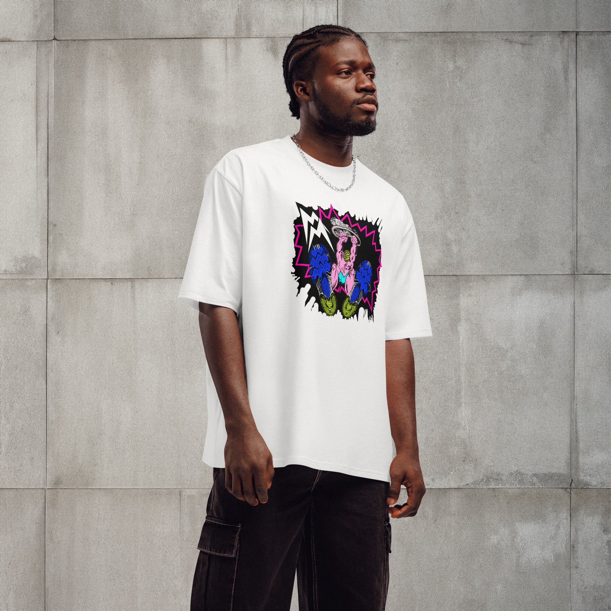 JUMP INTO LIGHT OVERSIZE HEAVY WEIGHT T SHIRT