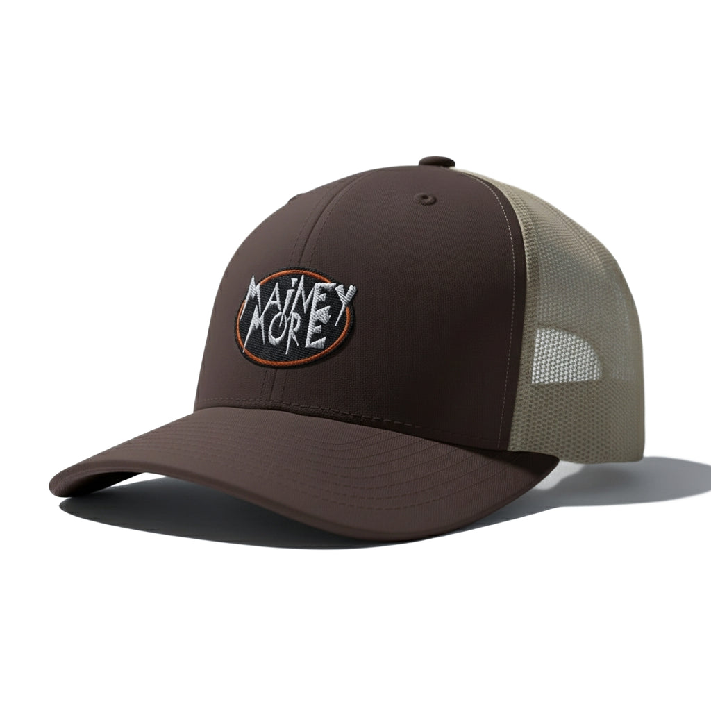 Unisex Curved Trucker Cap Brown