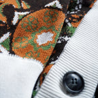 PAISLEY RELAXED FIT UNISEX KNIT CARDIGAN