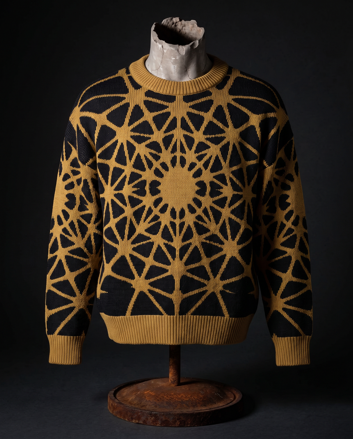 Sunburst Relaxed Fit Unisex Knit Sweater