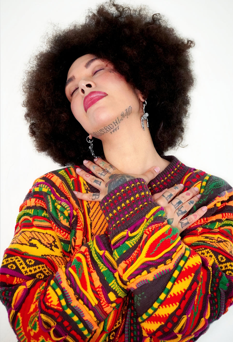 MAINUCCI MULTI OVERSIZE FIT UNISEX 3D-STRICKPULLOVER