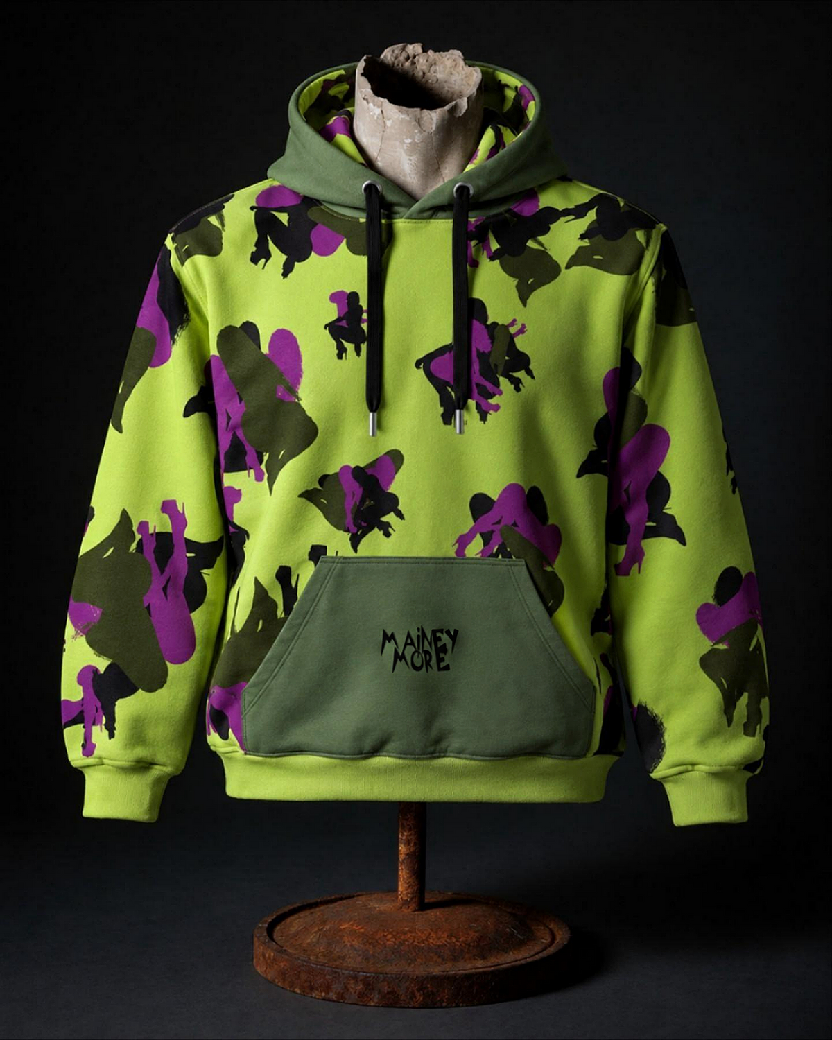 Throwing Money Relaxed Fit Unisex Poly Hoodie in Light Green