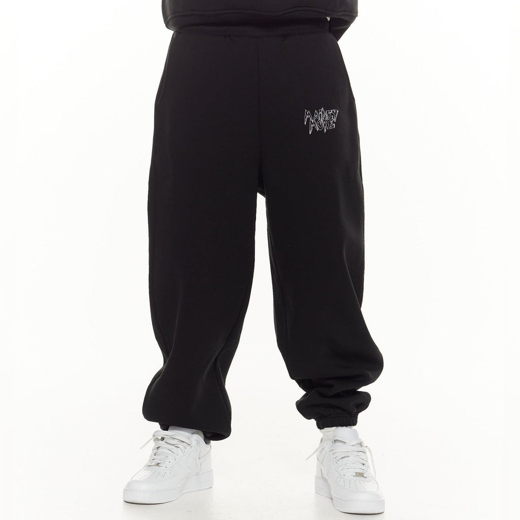 RAW RELAXED FIT UNISEX HEAVYWEIGHT SWEATPANTS - BLACK