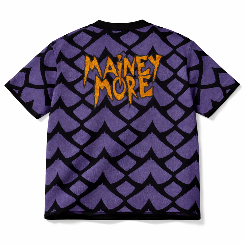 THE SCALE — FRACTURED GRID REGULAR FIT VIOLET UNISEX KNIT TEE