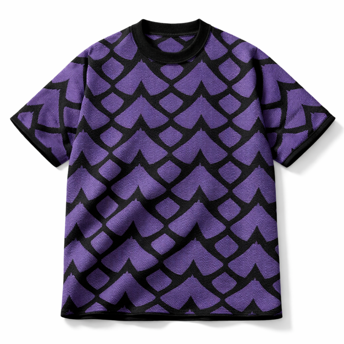 FRACTURED GRID KNIT TEE – VIOLET EDITION