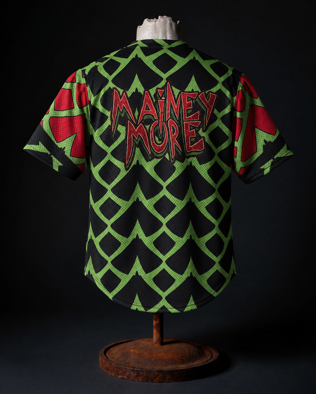 Recycled Vertebra Baseball Jersey – MAINEY MORE, view 2