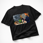 ZIGZAG RIOT UNISEX OVERSIZE HIGH NECK TEE