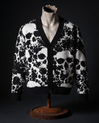 Nekro Flux Relaxed Fit Unisex Knit Cardigan