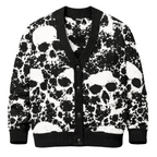 NEKRO FLUX RELAXED FIT UNISEX KNIT CARDIGAN