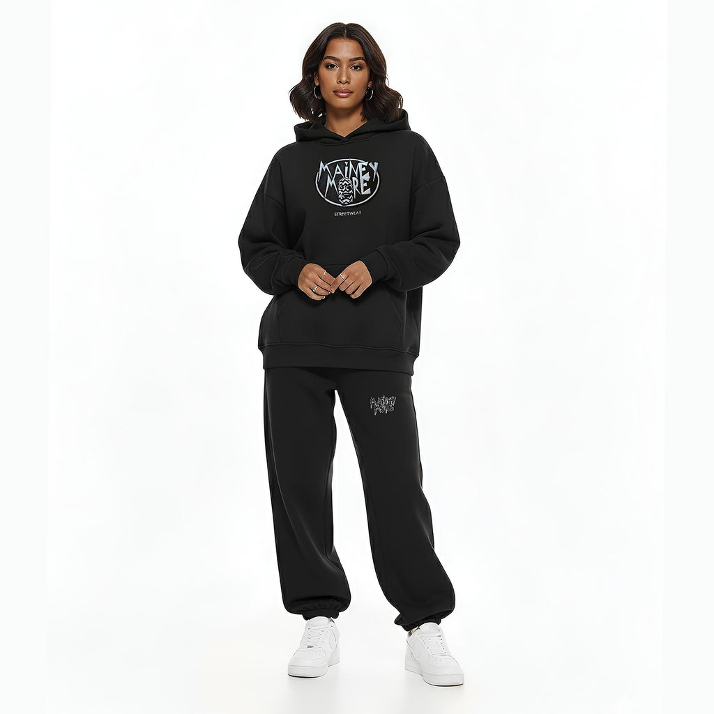 RAW RELAXED FIT UNISEX HEAVYWEIGHT SWEATPANTS - BLACK