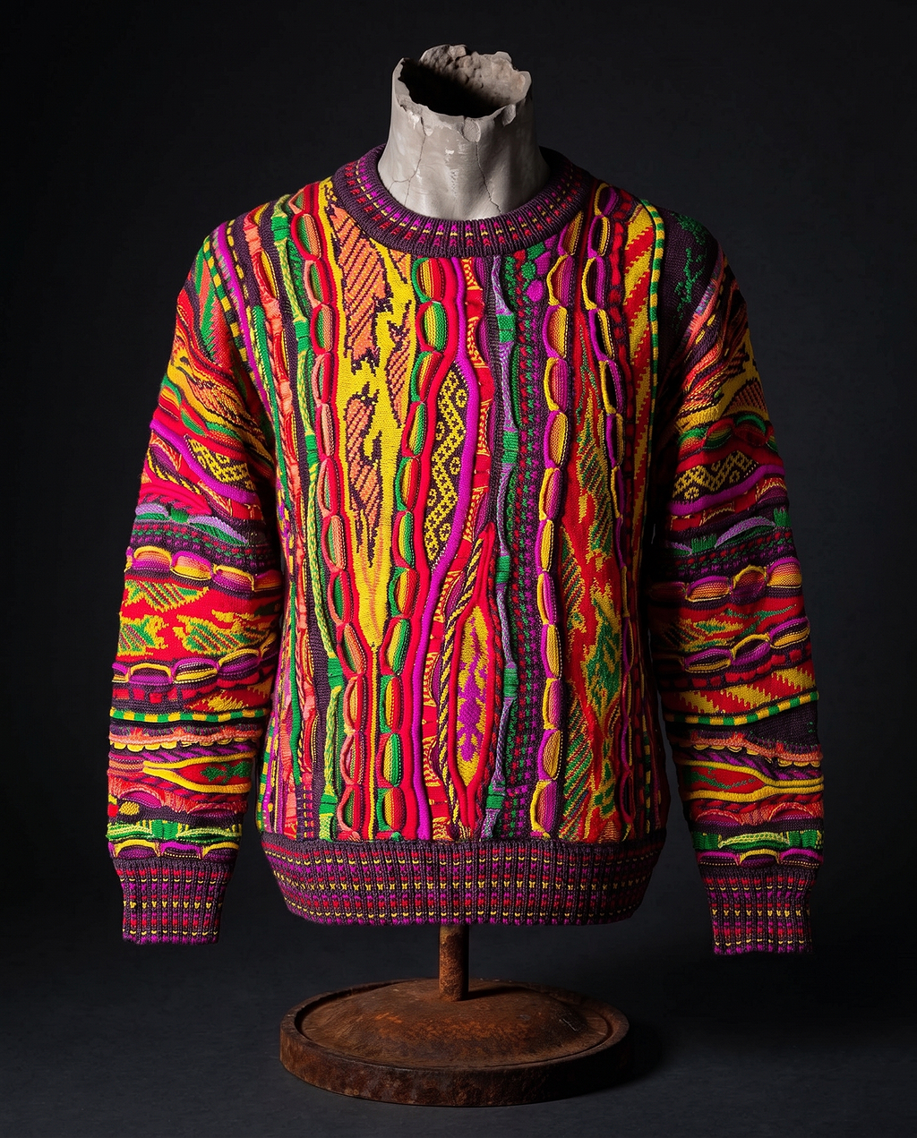 Mainucci Multi Oversize Fit Unisex Knit 3D Sweater