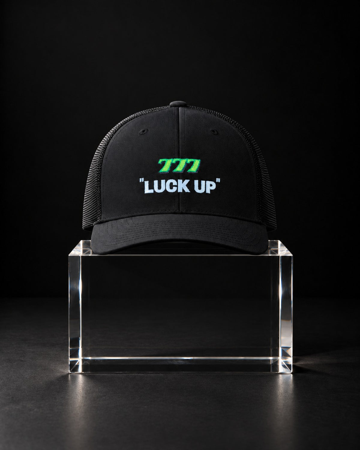 Unisex Curved Trucker Cap 777 Luck Up