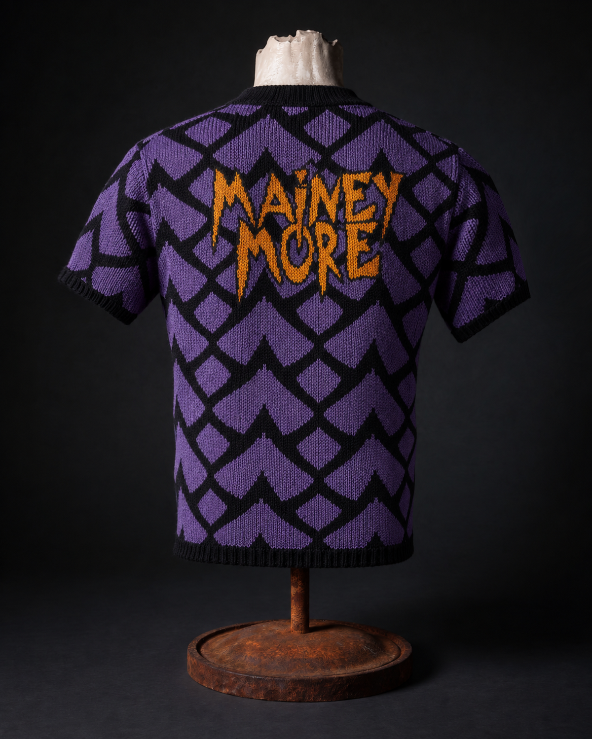 THE SCALE — FRACTURED GRID REGULAR FIT VIOLET UNISEX KNIT TEE