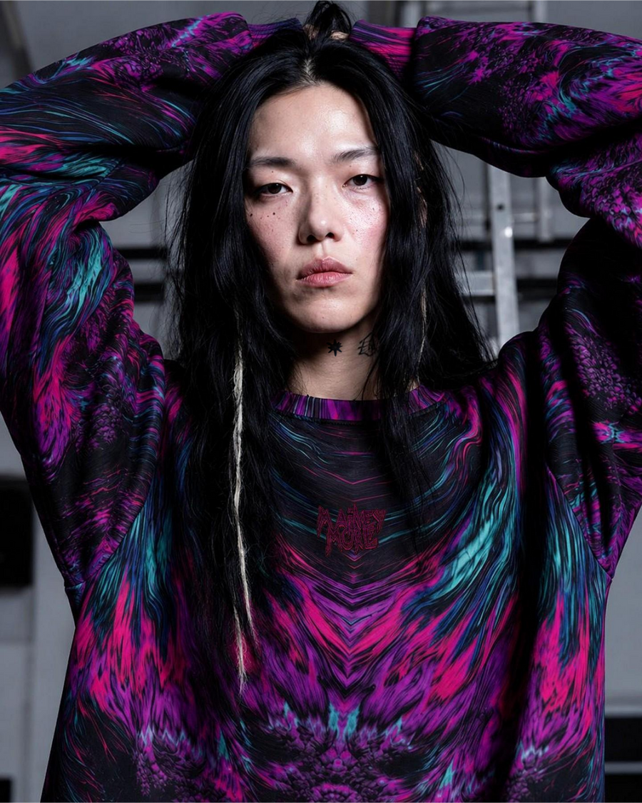 PSYCHEDELIC PURPLE REGULAR FIT UNISEX POLY-PULLOVER