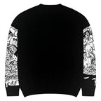 LUCID FEAST BLACK  RELAXED FIT UNISEX KNIT SWEATER