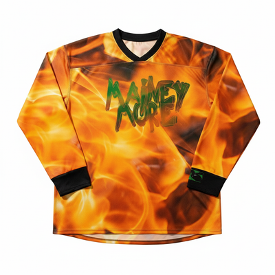 OVERSIZE BURNING SERIOUS HOCKEY JERSEY
