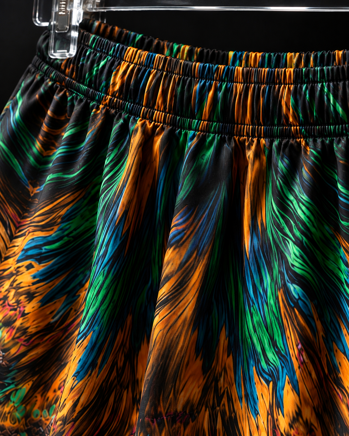 MAINEY PSYCHEDELIC MANDARIN REGULAR FIT UNISEX POLY-SHORTS