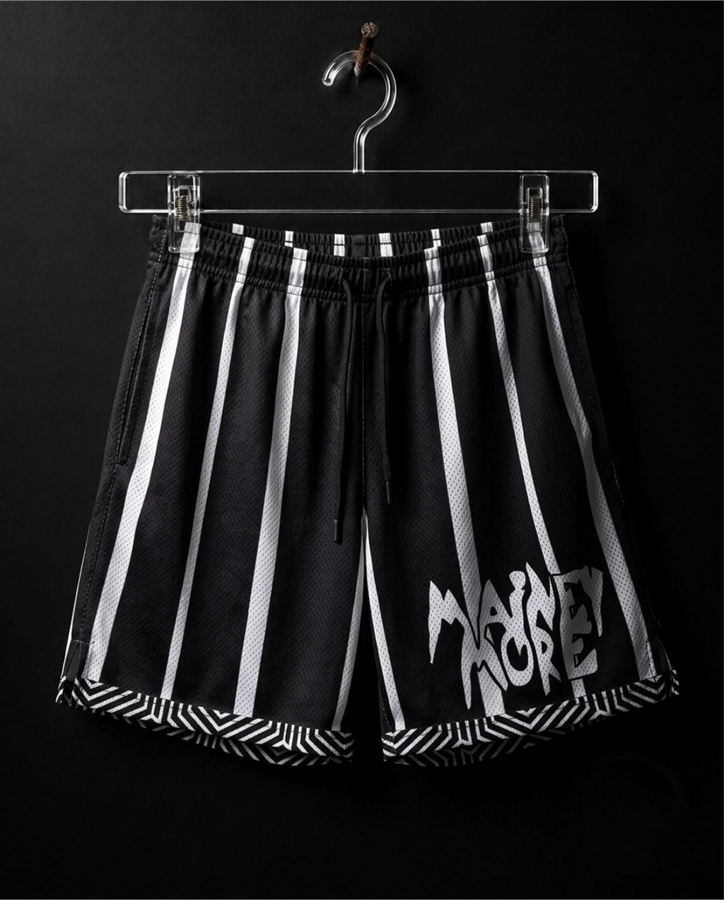 Rebel Lines Regular Fit Unisex Athletic Shorts