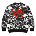 NEKRO FLUX RELAXED FIT UNISEX KNIT CARDIGAN