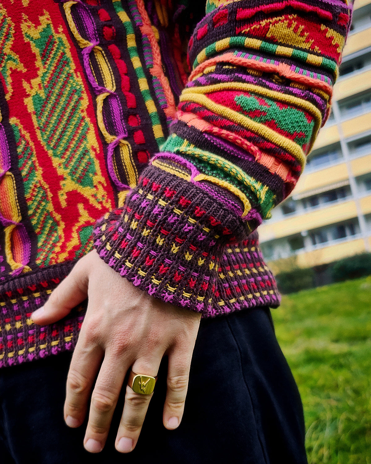 MAINUCCI MULTI OVERSIZE FIT UNISEX 3D-STRICKPULLOVER