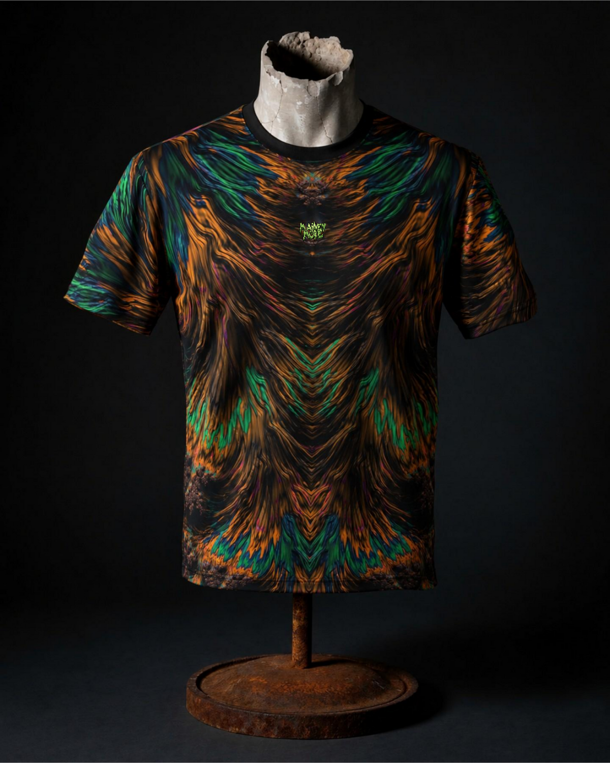 PSYCHEDELIC MANDARIN REGULAR FIT UNISEX POLY TEE