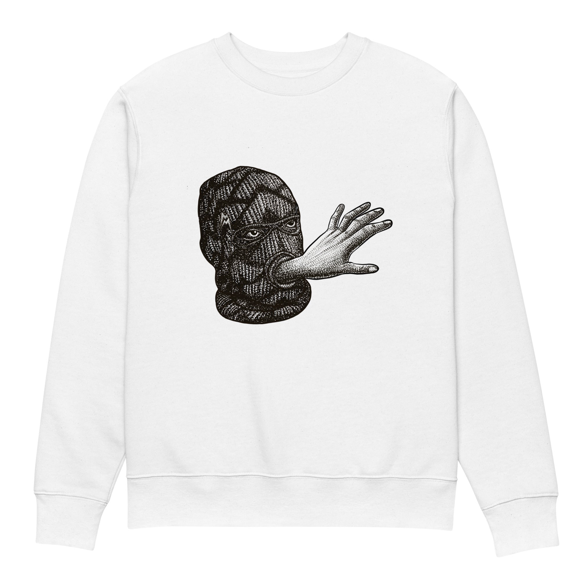 Unisex Bio Mainey Pullover / White / Printed Logo MASK