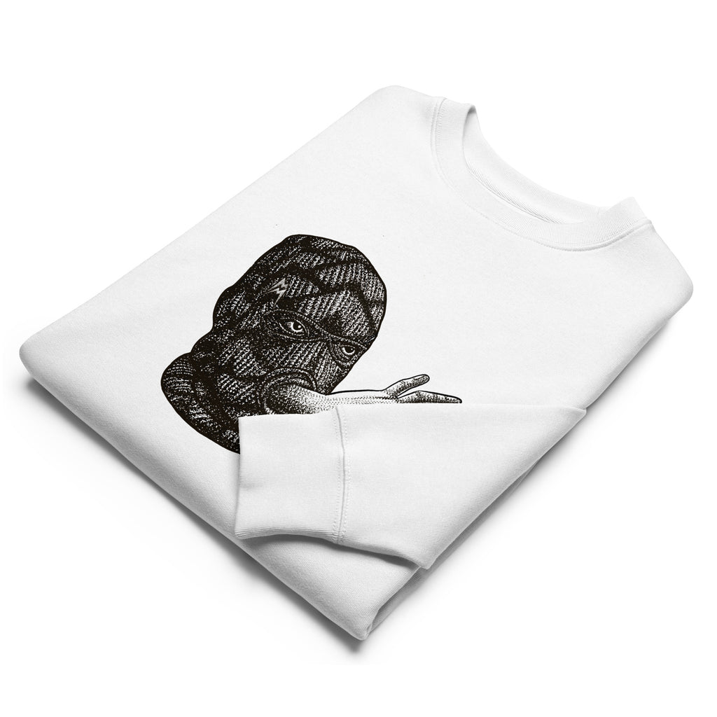 Unisex Bio Mainey Pullover / White / Printed Logo MASK
