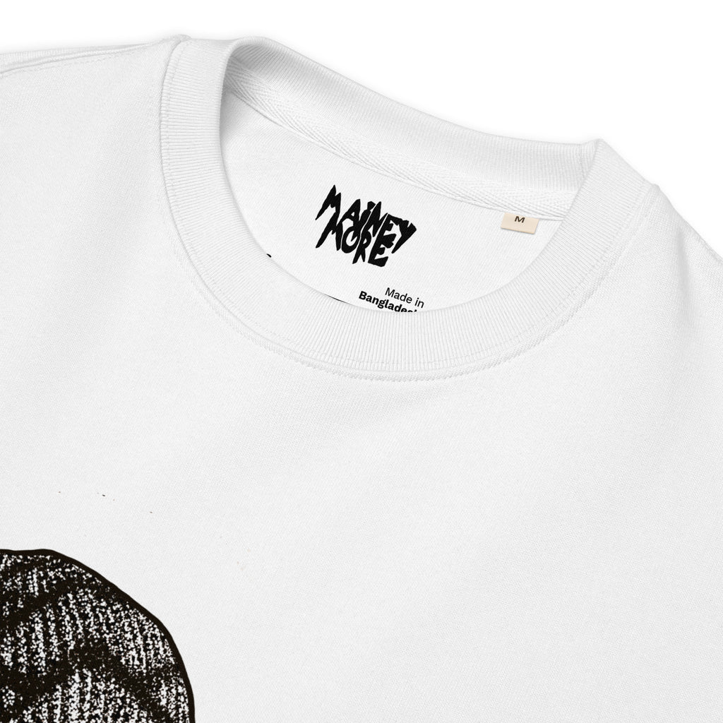 Unisex Bio Mainey Pullover / White / Printed Logo MASK