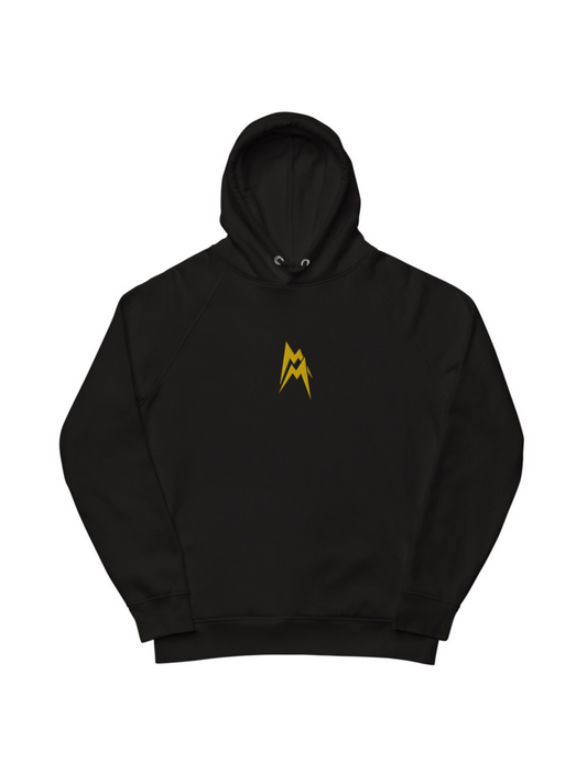 Unisex - Mainey Hoodie / Black / Gesticktes Logo Yellow